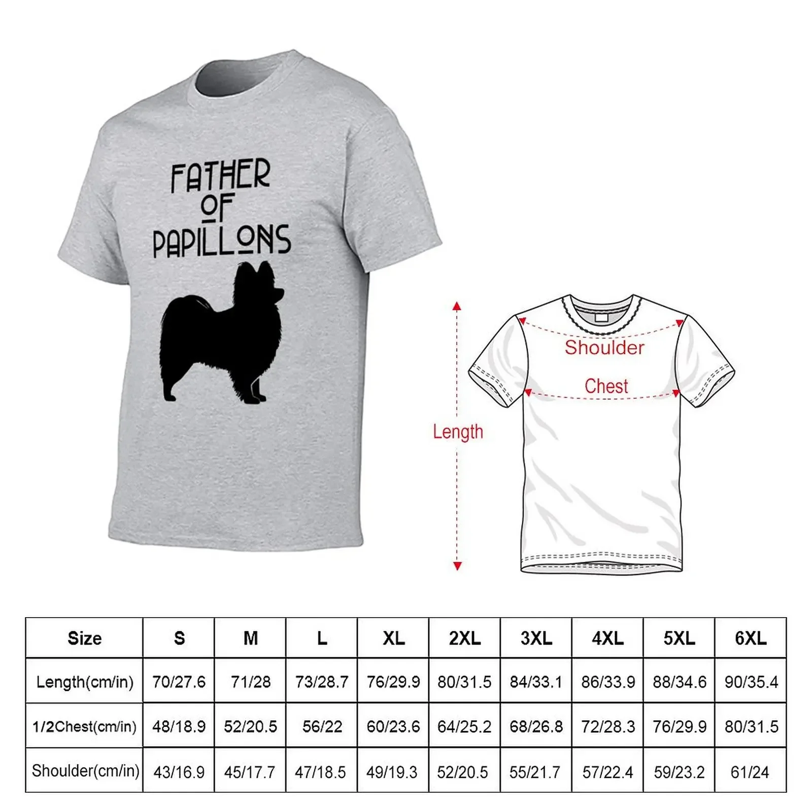 Father Of Papillons Dog Lover T-shirt kawaii clothes quick drying men clothes