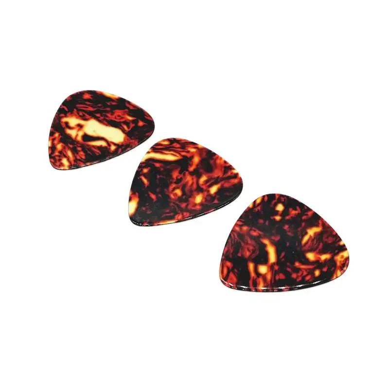 Bulk Tortoise Shell Guitar Picks with Blank, Plectrum Mediator, Bass, Ukulele, Best Selling, 0.46mm, 0.71mm, 0.96mm, 200Pcs