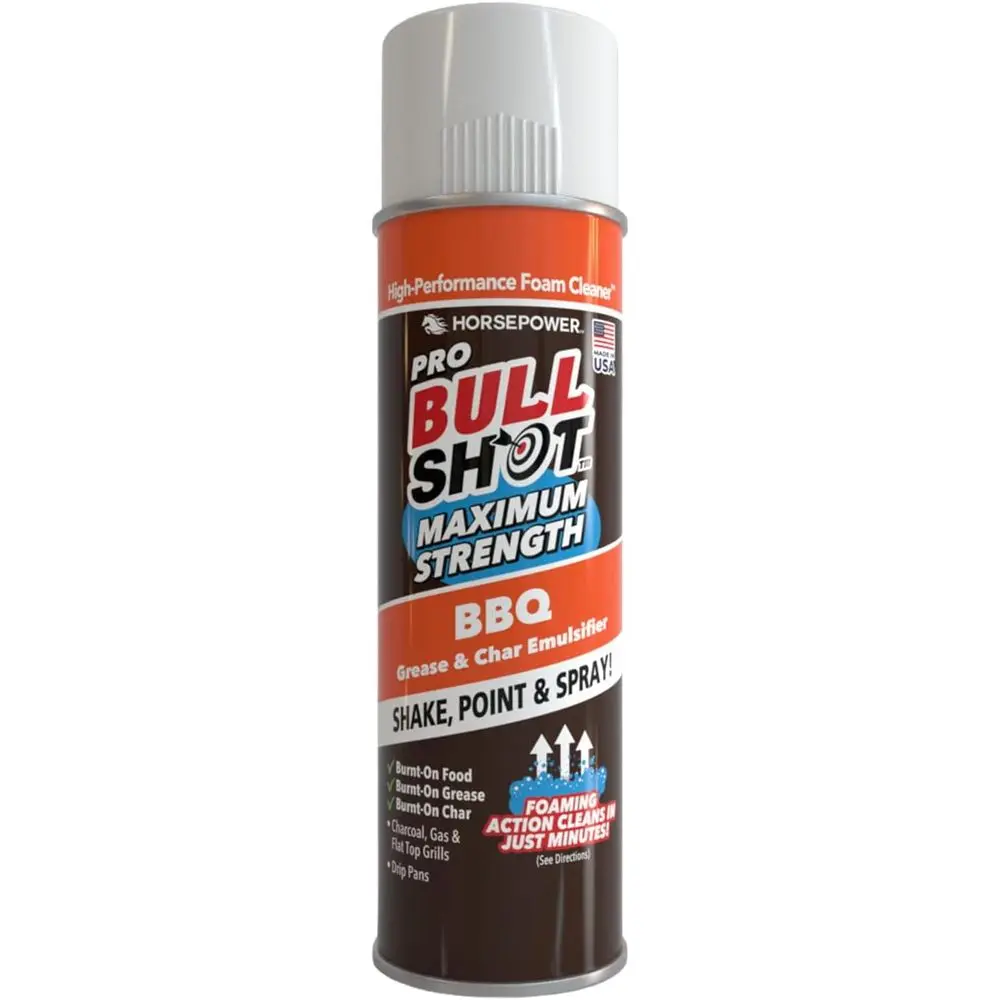 Super-Concentrated Foaming Grill Cleaner, Made in USA, Shake, Point & Spray, Emulsifies Grease & Char on Grills, Stove Burners,