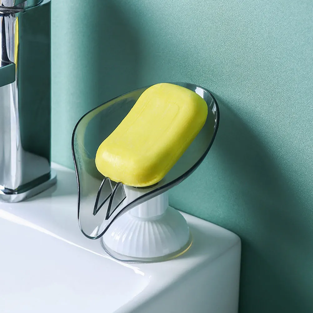 

2pcs Soap Dish Set Rotatable Suction Cups Plastic Storage Tray Healthy Daily Strong Load-bearing Moisture-proof Fracture