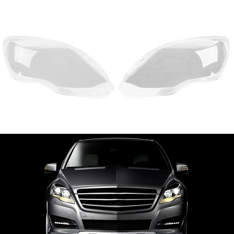 

For Mercedes-Benz W251 R300 R320 R350 R400 09-17 Headlight Shell Lamp Shade Transparent Lens Cover Headlight Cover