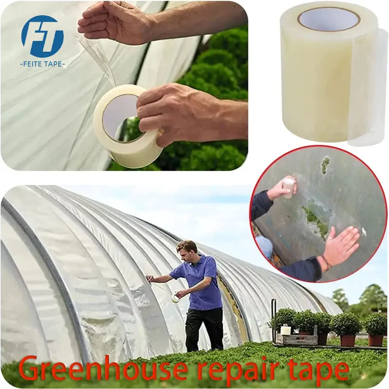 

Film Repair Tape UV Resistant Transparent Greenhouse Repair Patch Strong Agriculture Garden Film Repair Adhesive Shed Tape