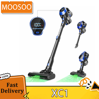 MOOSOO XC1 Cordless Vacuum Cleaner, 20kPa Suction, with LED Display, Max. 45min Runtime, 6 In 1 with Wall Mount Charger