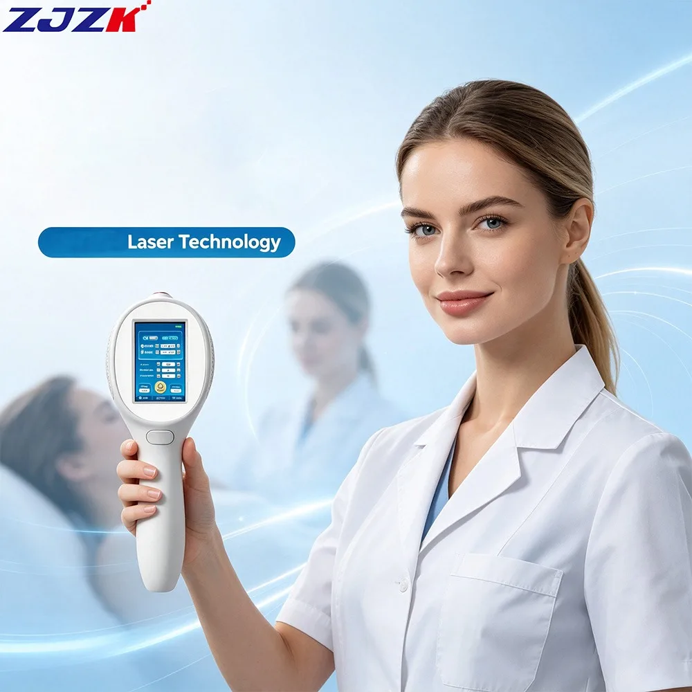 ZJZK Class 4 Cold Laser Therapy Handheld Equipment 12W LLLT Physiotherapy For Whole Body Pain Relief Veterinary Wound Healing