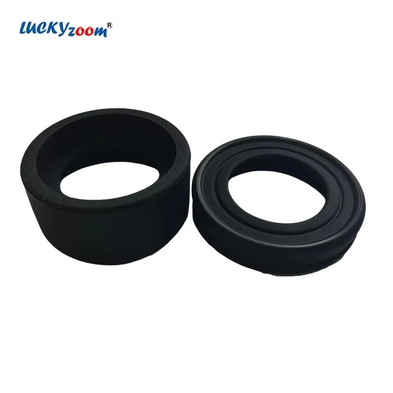 2Pcs Rubber Microscope Eyepieces Cover Black Ocular Eyecups Guards for Binocular Trinocular Microscopio Portable Shade Eyeshield