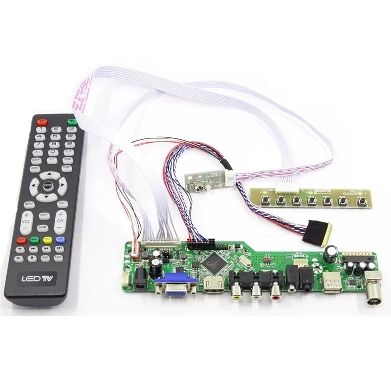 New TV56 Kit for B140RTN02.1 B140RTN02.2 B140RTN02.3 B140RTN03.0 TV+HDMI+VGA+AV+USB LCD LED Screen Controller Board Driver