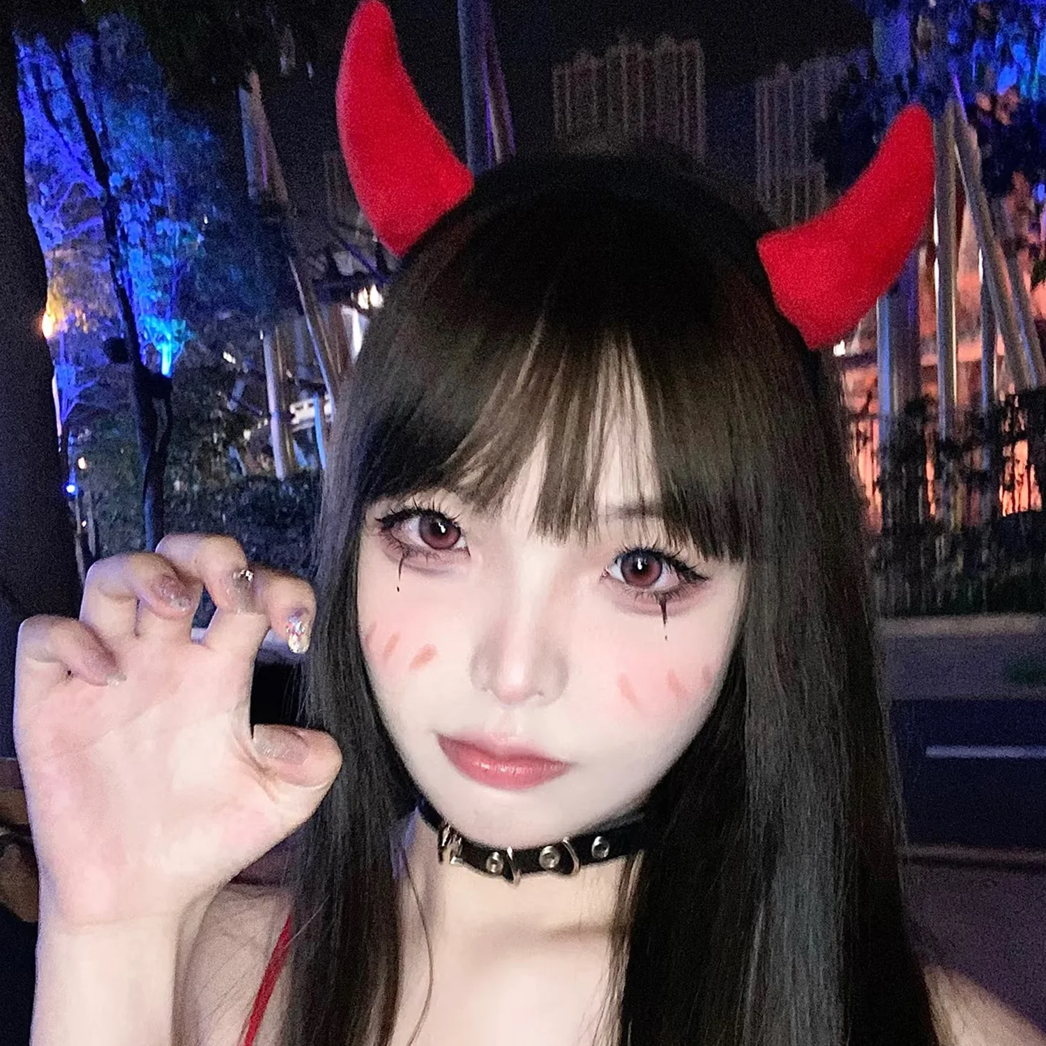 

ElegantElegant2pcs Funny Devil Ears Headband Horns Ear Children Hair Bands Hair Clips Halloween Party Adults