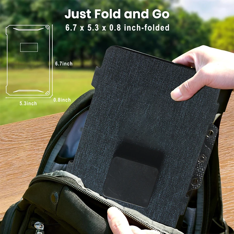 14 واط ETFE لوحة طاقة شمسية مرنة قابلة للطي مع منفذ USB من النوع C شاحن بالطاقة الشمسية المحمولة للتخييم في الهواء الطلق محطة الطاقة التعتيم