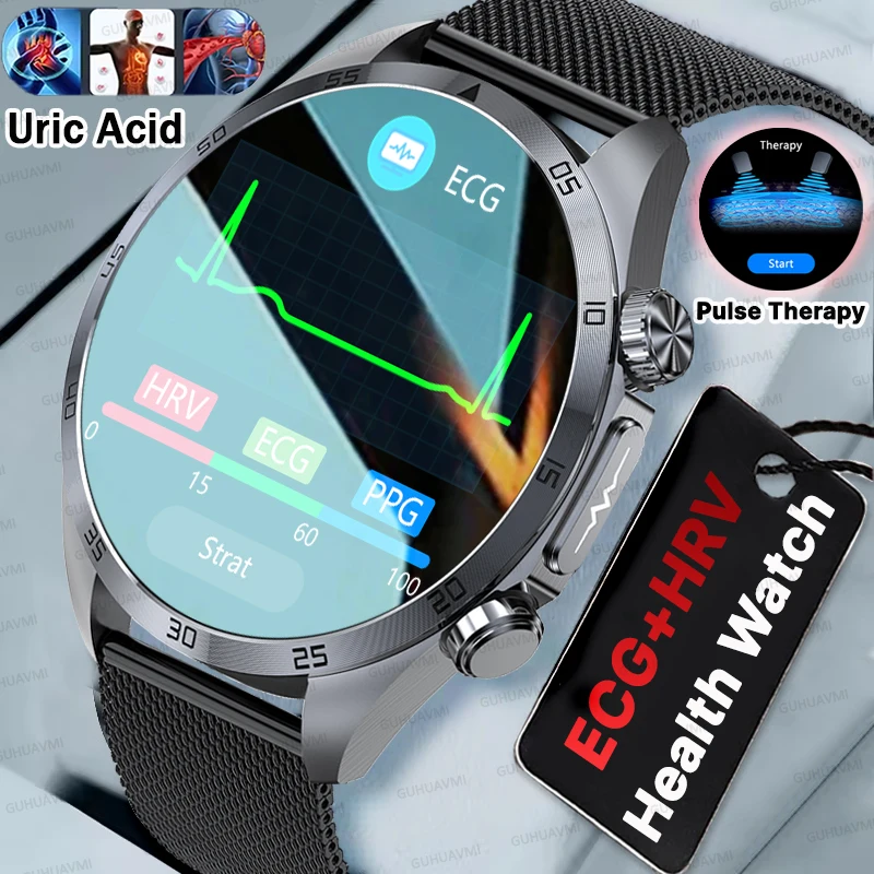 2026 New ECG+PPG Monitor Pulse Therapy SmartWatch Men Blood Pressure Heart Rate Pulse Three Highs Blood Oxygen Call Health Watch