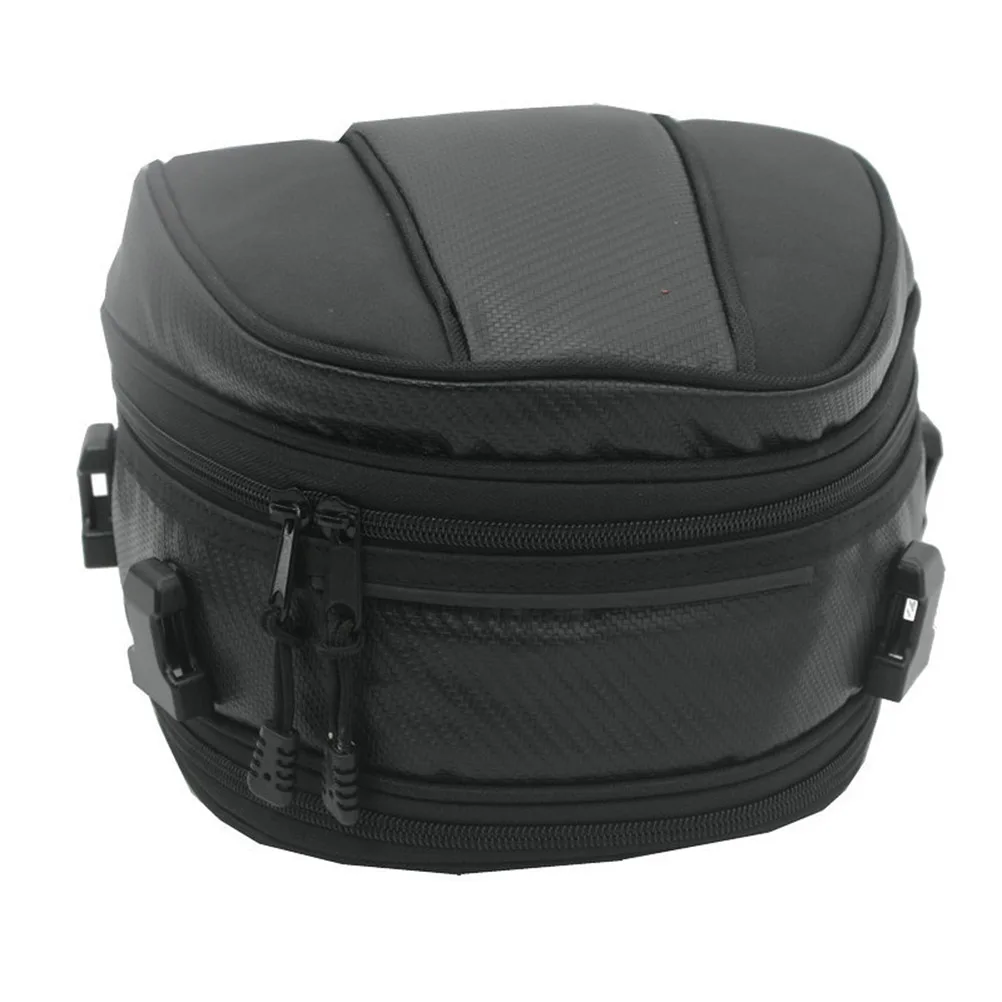 

Motorcycle Tail Bag Rear Seat Pack Dustproof Reverse Zippers Lightweight Travel Bike Accessories Storage Solution