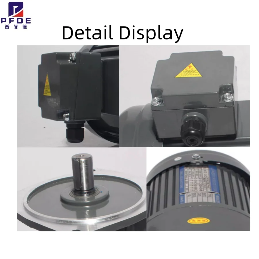 380V Gear Reduction Motor Inverter Speed Control Horizontal Mount 400W Industrial AC Motor