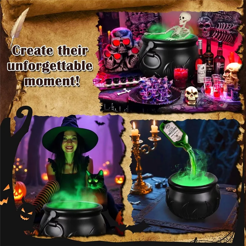 魔法の浮遊ポーションボトル付きポーカスパーティーデコレーション、黒いプラスチック製の魔女ボウル、ホームキッチンテーブル用