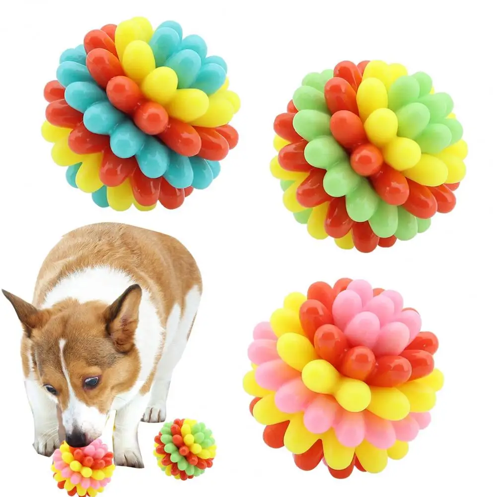 Resilient Rubber Dog Ball Heavy-duty Spiky Dog Chew Ball Oral Care Molar Toy for Medium Dogs Durable for Strong for Strong