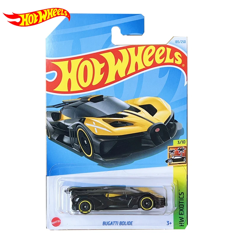 Original Hot Wheels C4982 Car Toys 1/64 Diecast Metal Yellow Bugatti Bolide Vehicle Model Toy for Boys Collection Birthday Gift