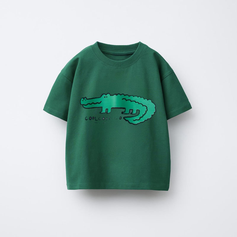Short Sleeve TShirt Summer Wear Cartoon Print Tees New Simple Casual Tops Kids Thin Cotton Clothes Round Neck Bottoming Shirt