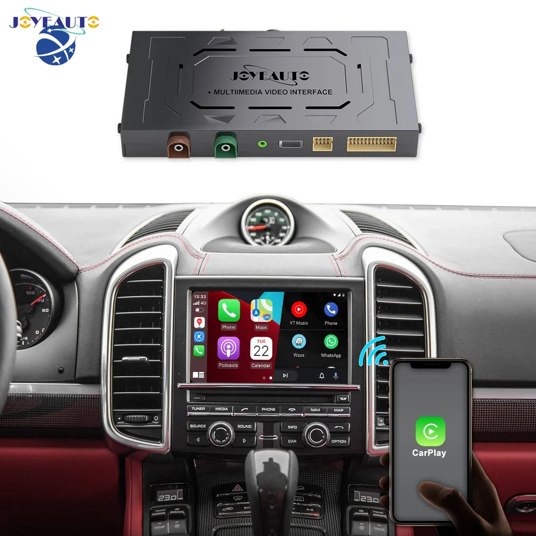 Joyeauto Apple for Porsche Cayenne Panamera Macan Bosxter 911 PCM3.1 Carplay Airplay Auto Solution Portable 4k Cd Player WJPO-1