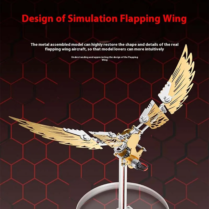 Adult 3D Metal Jigsaw Puzzle, Puffing Bird Model Kit - Steampunk DIY Decorations - Assembled Jigsaw Crafts Brainstorming Game -