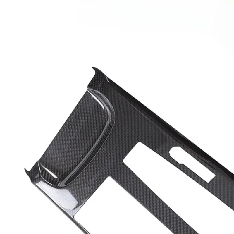 For Audi A8 Real Dry Carbon Fiber 2018-2021 Interior Central Control Gear Panel Sticker Modification Decorative Accessories