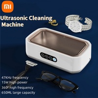 Xiaomi 650ml Adjustable Large Capacity Ultrasonic Cleaner Fast Powerful Jewelry Brace Glasses Jewelry Cleaning Machine Household
