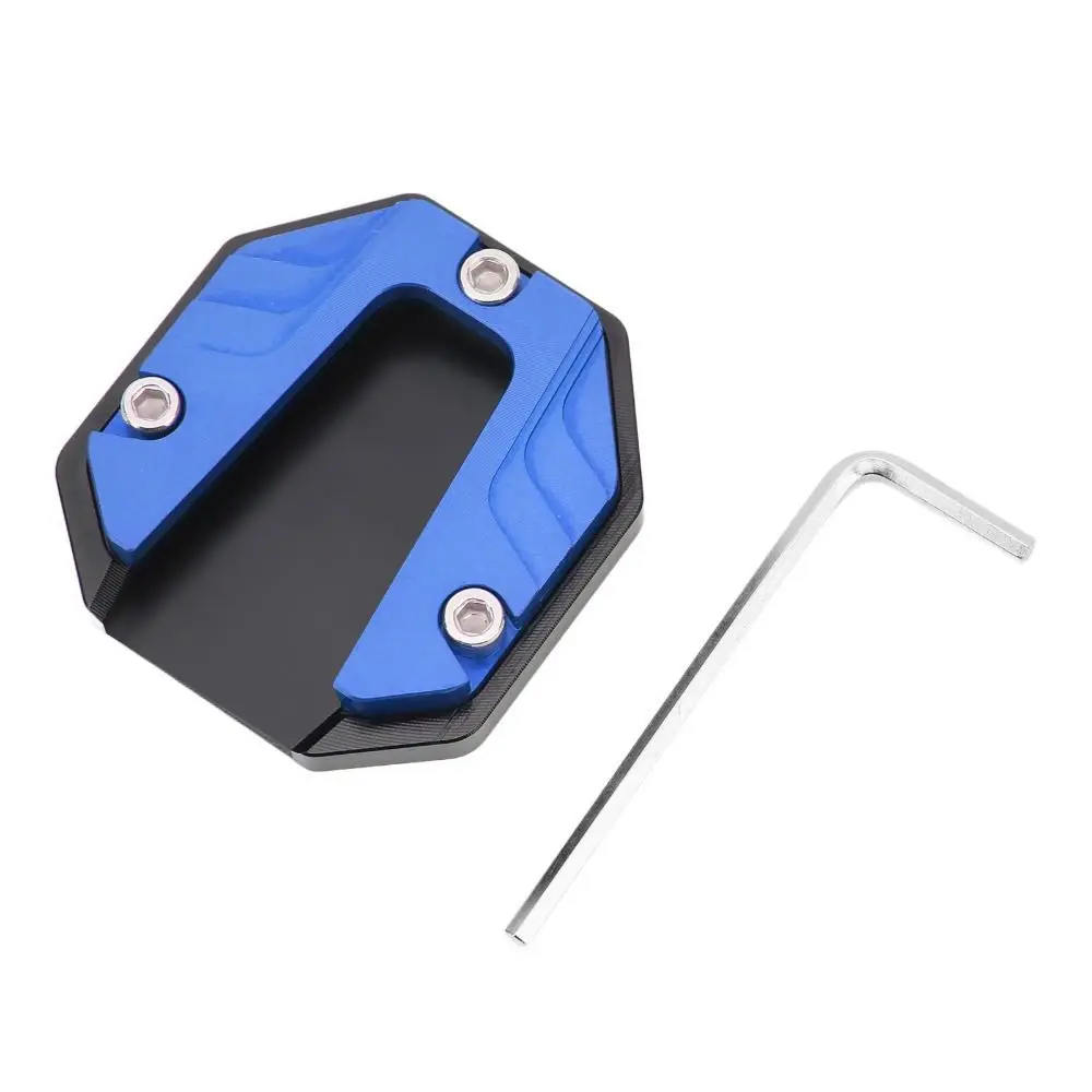 Aluminum Alloy Motorcycle Side Stand Plate Blue/Red Universal Fit Kickstand Pad Plate High Strength Extension Design