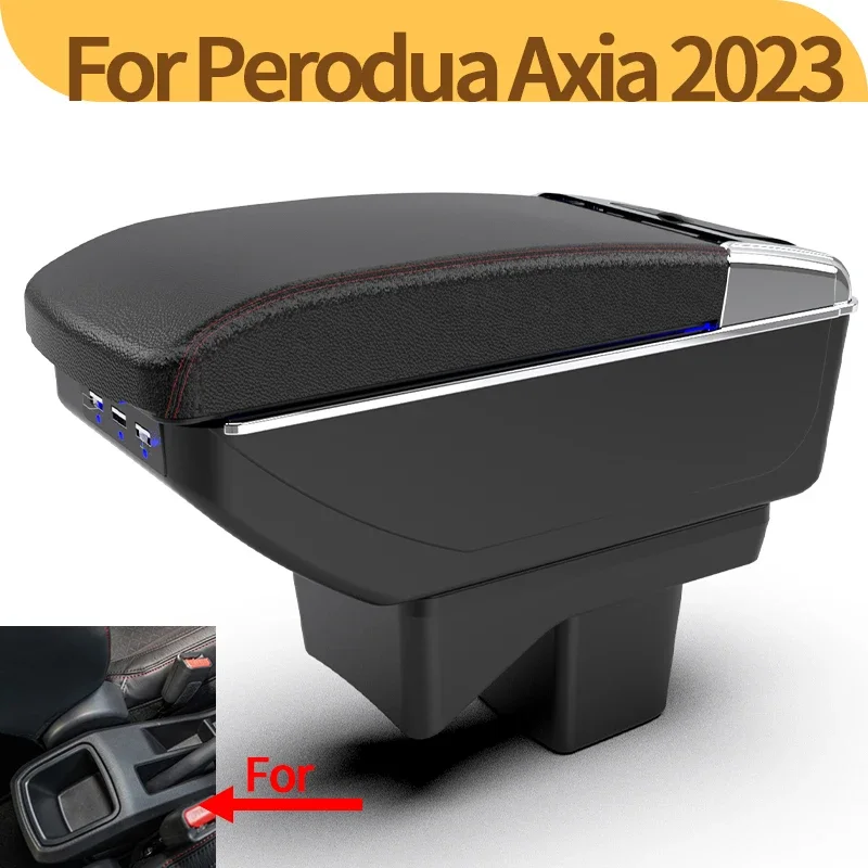 

For Perodua Axia Toyota Agya Toyota Wigo car armrest center console interior modification storage box 2023/2024 car usb accessor