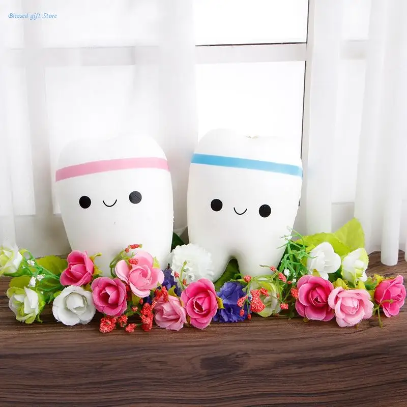Tooth Slow Rising Squeeze Stress Hand Soft Toy Phone Pendant