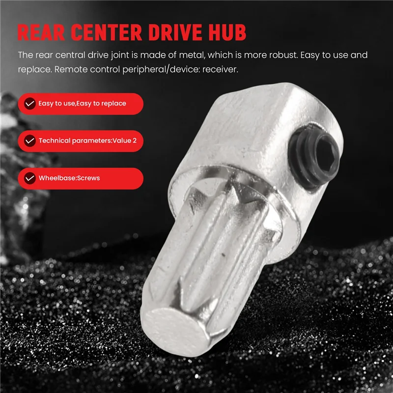 A63T-3個 リアセンタードライブハブ 6888 トラクサス スラッシュ 4X4 VXL レモホビー 9EMO ファンキー 727 1/10 RCカー アップグレードパーツ