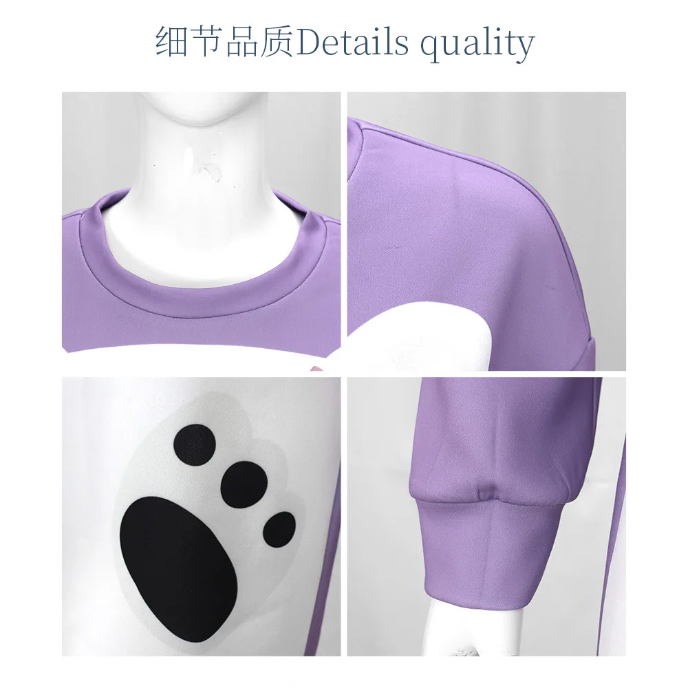 Mira KPop Demon Hunters Cosplay Hoodie Kostum Piyama Beruang Ungu Kostum Halloween Kaus Kuning untuk Wanita