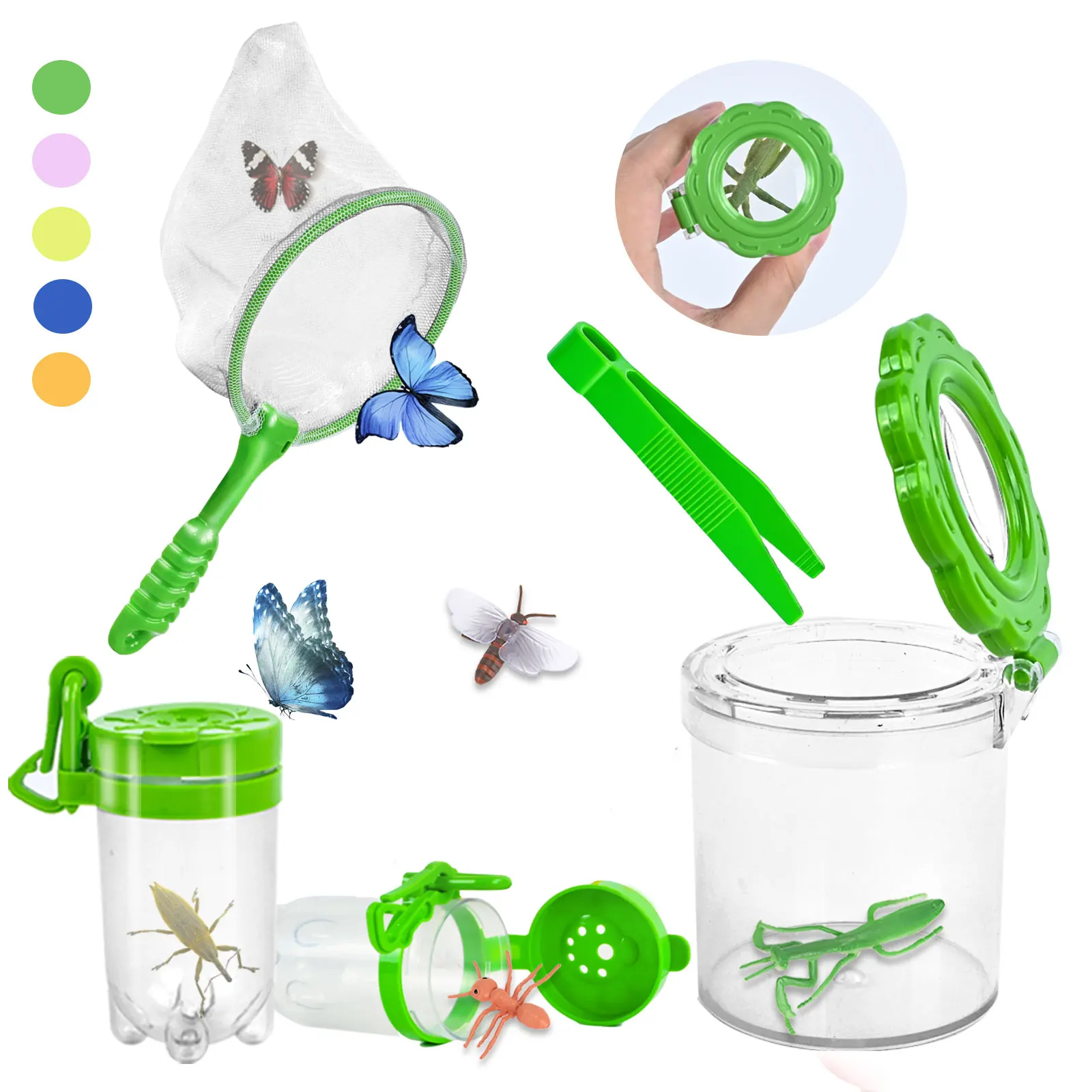 

Children'S Outdoor Exploration Insect Observation Box, Boy'S Butterfly Capture Feeding Box, Tool Flip Clip Observation Can, Toy