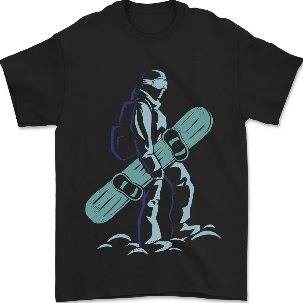 Camiseta de Snowboarder para hombre y mujer, ropa con estampado de Anime, 100% algodón, manga corta, alta calidad