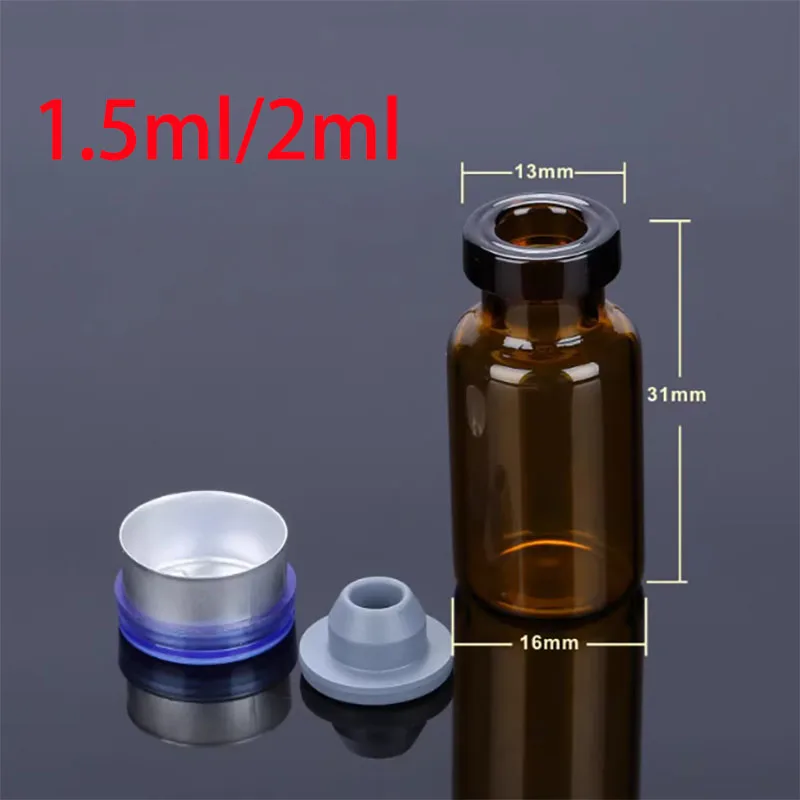 100/PK brown cilyl bottle 10ml glass empty bottle 1ml2ml3ml7ml15ml20ml25ml sample bottle 5ml cilyl bottle