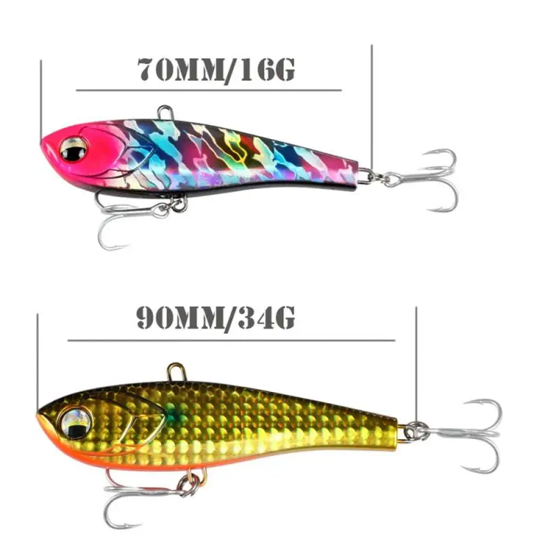 2PCS 70mm/90mm Vibration Sinking Lures Winter Fishing Lure Lipless VIB fishing lure Wobbler Ice Balance Fishing for pike