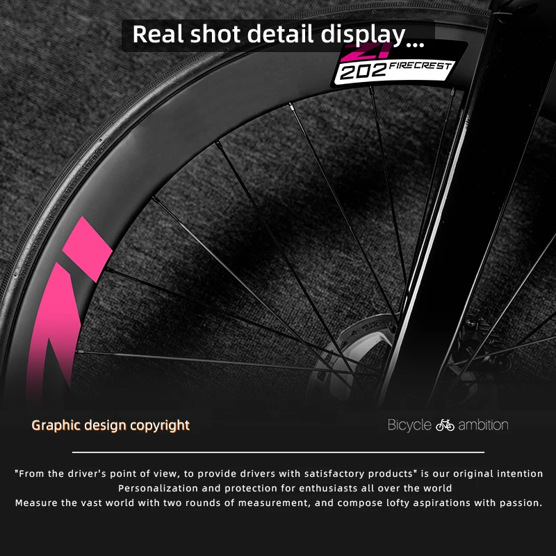 ل 2021 Zipp 202 ملصقات عجلة الدراجة البلاستيكية قبل القطع مخصص صالح لا بقايا ملحقات الديكور الجبلية