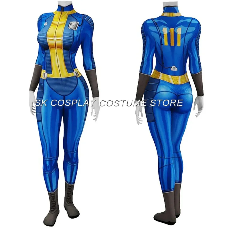 Game fall Cos out Lucy Cosplay costume Vault 33 76 111 survive Jumpsuit Uniform Kids Adults Halloween Party Carnival Outsets