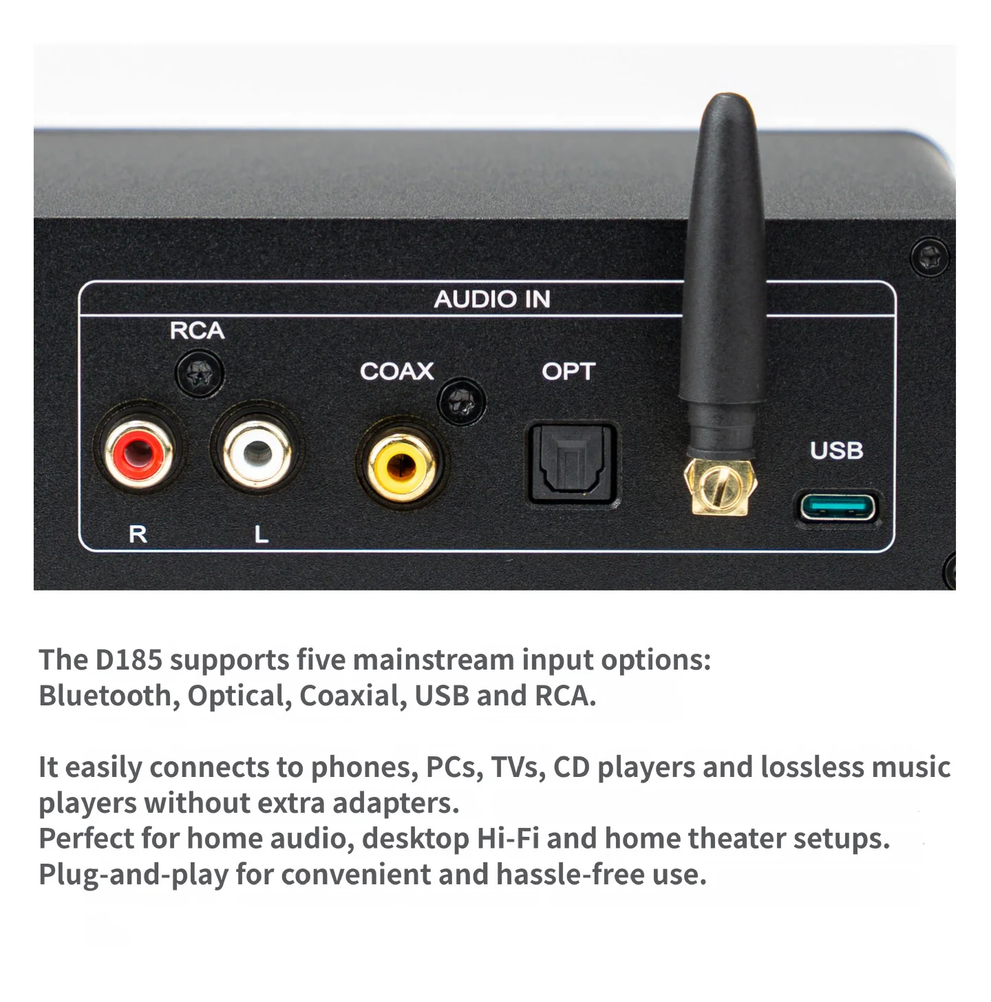 YJCO Dual TPA3255 Digitaler Leistungsverstärker 2.1-Kanal HiFi-Decoder-Verstärker Bluetooth 5.4 LDAC Audio-Empfänger 300W×2+600W Subwoofer – Detail 7