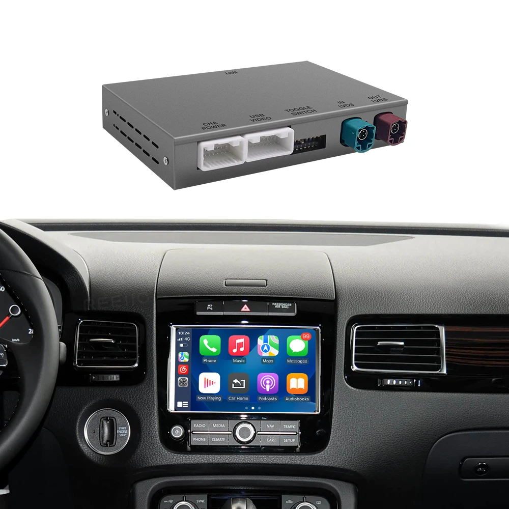 Kabelloses Carplay Interface für VW Touareg RNS850 2010-2017 WiFi Bluetooth 5.0 Nachrüstkit Android Auto Decoder Mirrorlink GPS