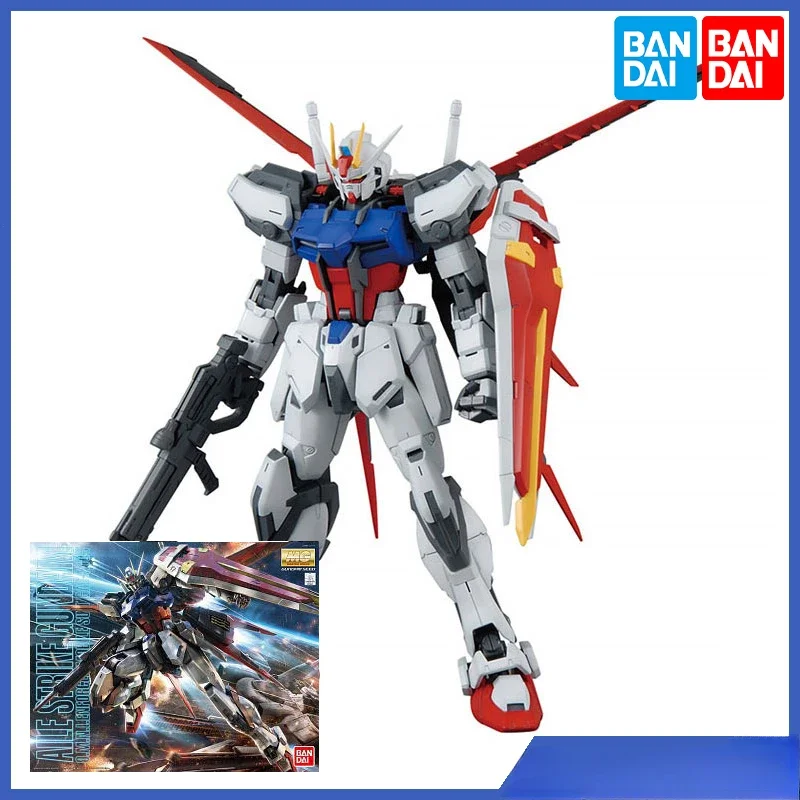 Bandai Figure Gundam Model Kit Anime Figures MG 1/100 Aile Strike Ver.RM Mobile Suit Gunpla Assembly Action Figure Toys Gift