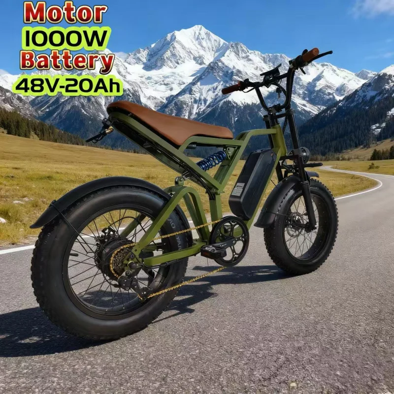 

20-inch snow electric bicycle, torque sensing 1000W motor + 48V20AH long-life battery E-Bike, mountain off-road electric bicycle
