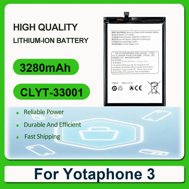 Replacement Mobile Phone Battery For YOTA 3 CLYT-33001 3280mAh