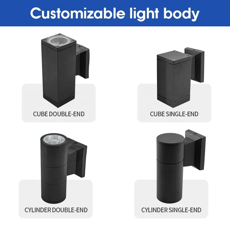 10W12W24W الحديثة LED حتى أسفل في الهواء الطلق الجدار ضوء مقاوم للماء IP65 الحائط مصباح لإضاءة ممر الشرفة الديكور الشمعدان #5