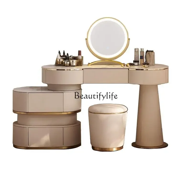 

ls 42Cream style dresser, simple modern makeup table, solid wood integration