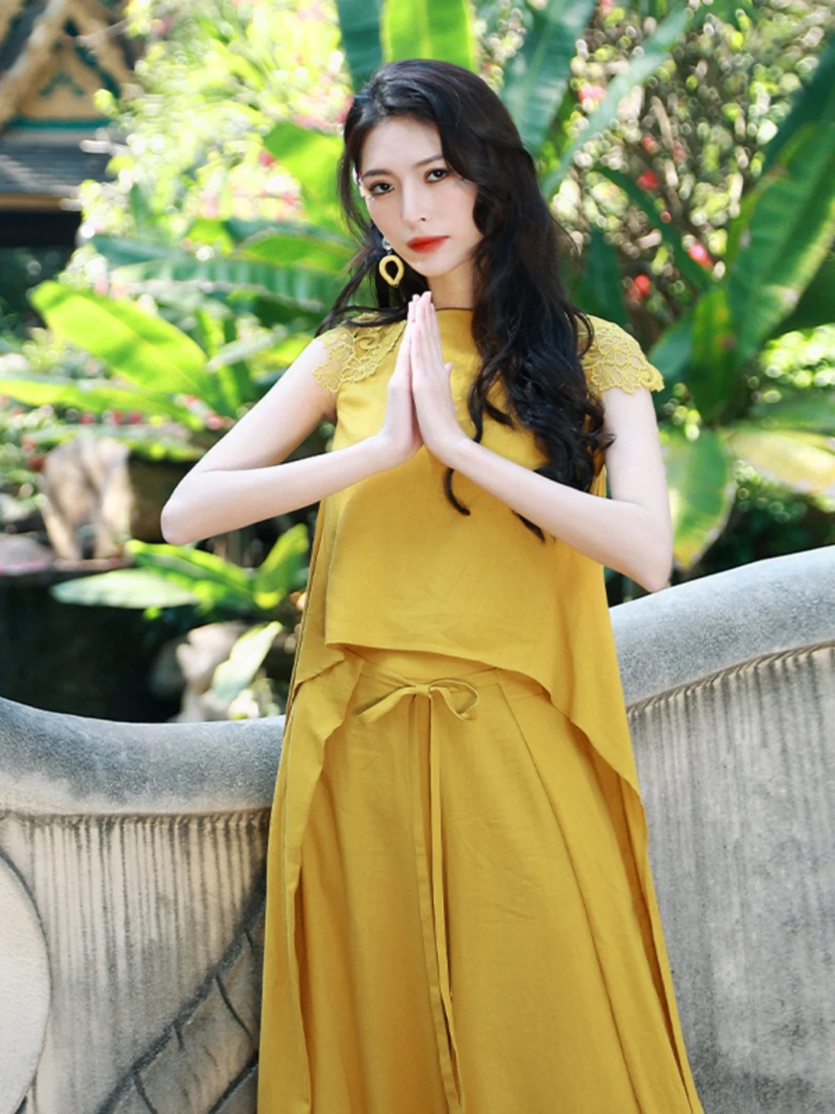 

Женский топ с круглым вырезом и коротким рукавом Yang Li, оригинальный дизайн, этнический стиль, новый китайский стиль от Qiyun, смесовая хлопковая ткань