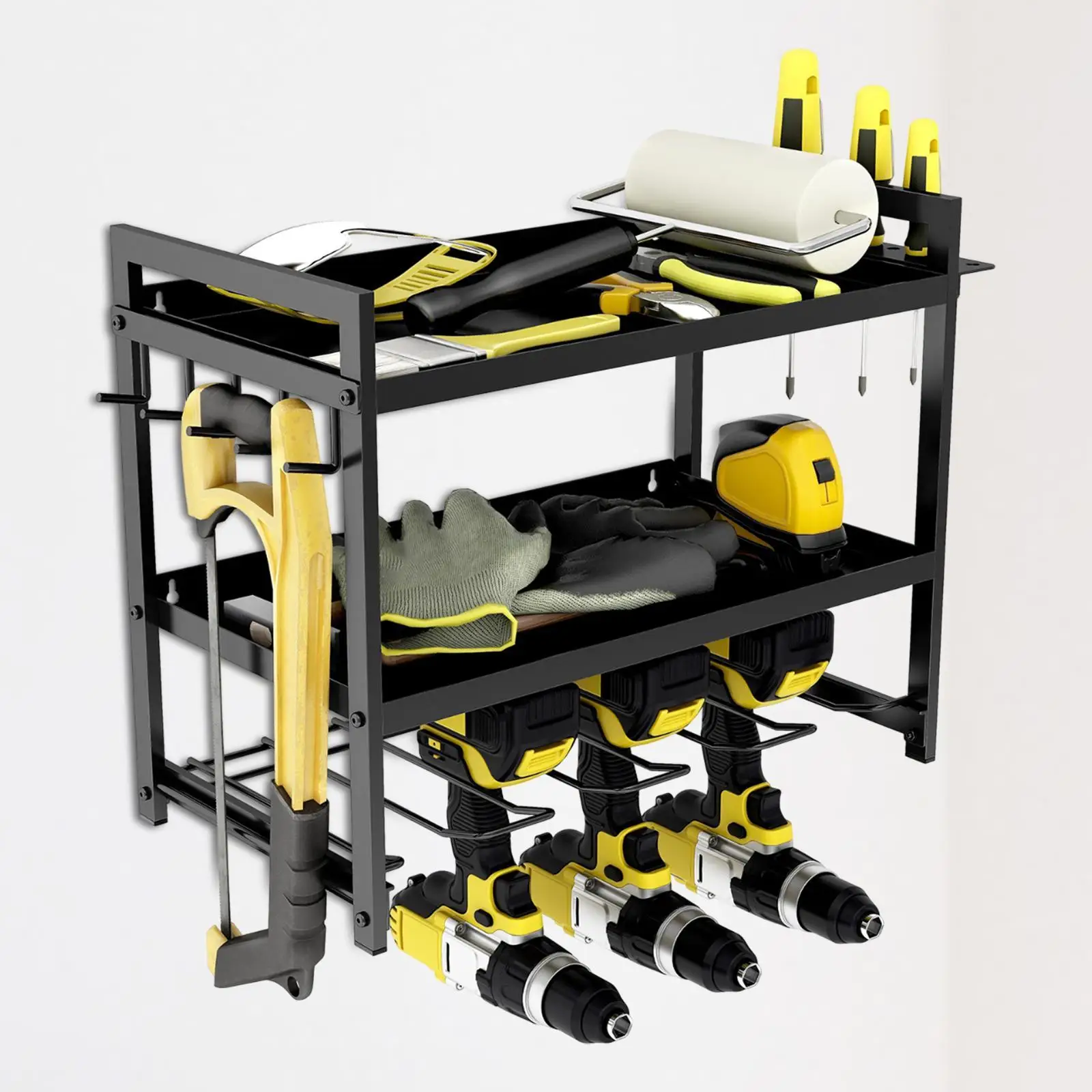 Power Tool Organizer Wall Mount Organization Holder Utility Rack for Handheld Power Tools Car Cordless Drill Garage Screwdriver