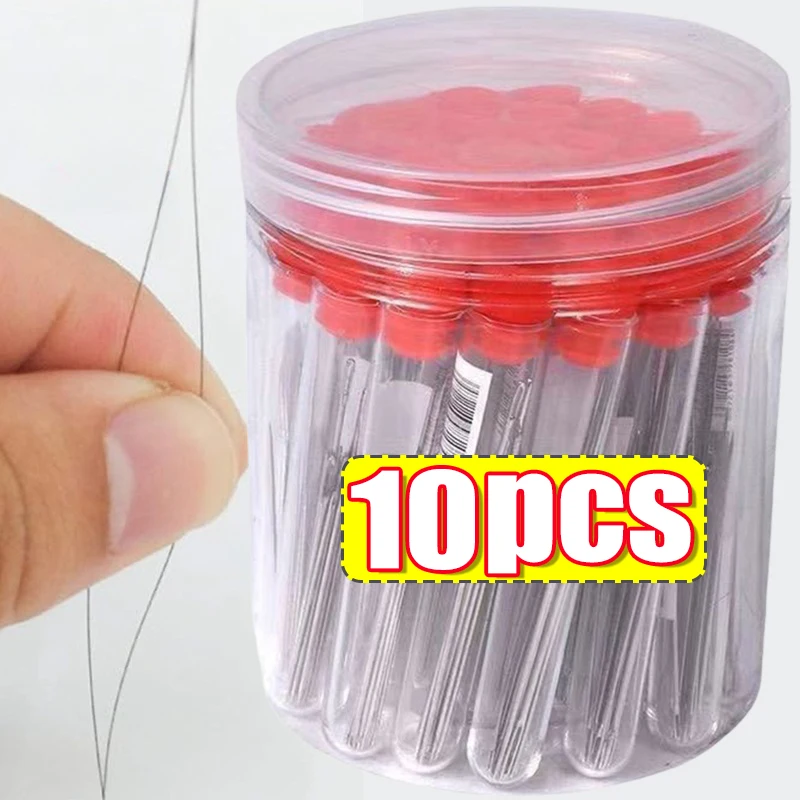 10/5PCS Beading Needles Seed Beads Needles Big Eye DIY Beaded Collapsible Beading Pins Open Needles for Jewelry Making Tools