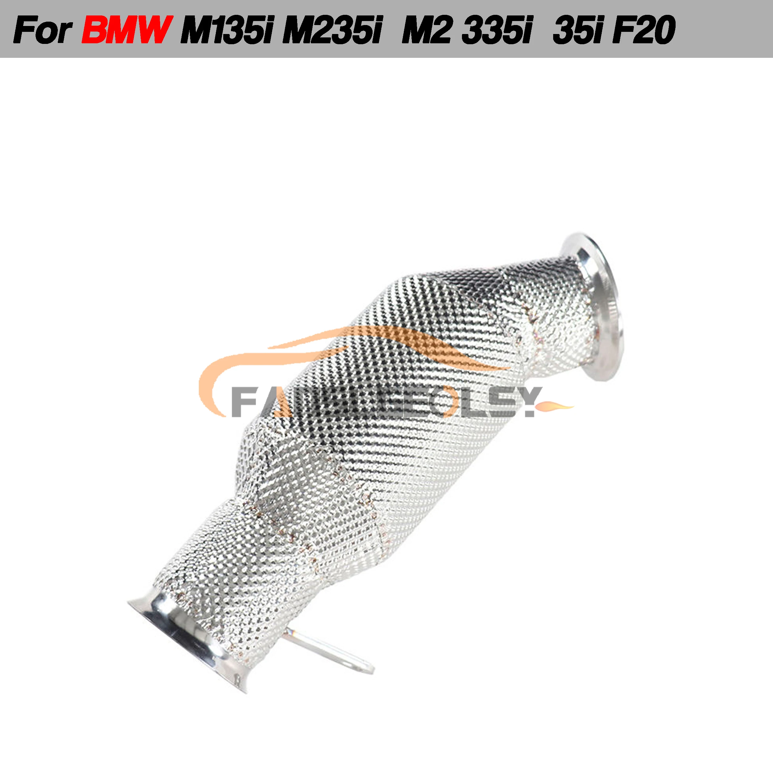 

For BMW N55 engine M135i M235i 335i Steel Downpipe Performance Exhaust System With Heat shield and catalytic converter Headers