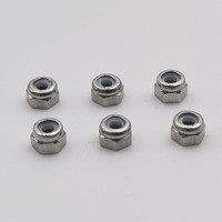 6 Pcs Fingerboard Locknuts with Nylon Self Lock Anti-loose Nuts Stainless Steel