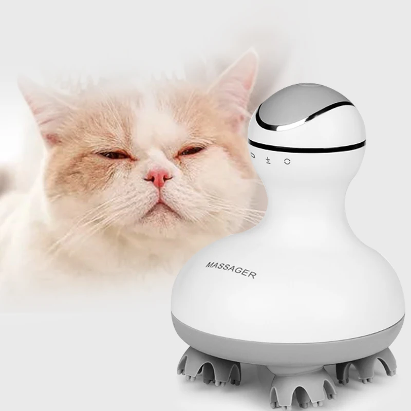 

Cat Love Massager 2024 Customize Smart Silicone Deep Kneading Head Massage For Pet