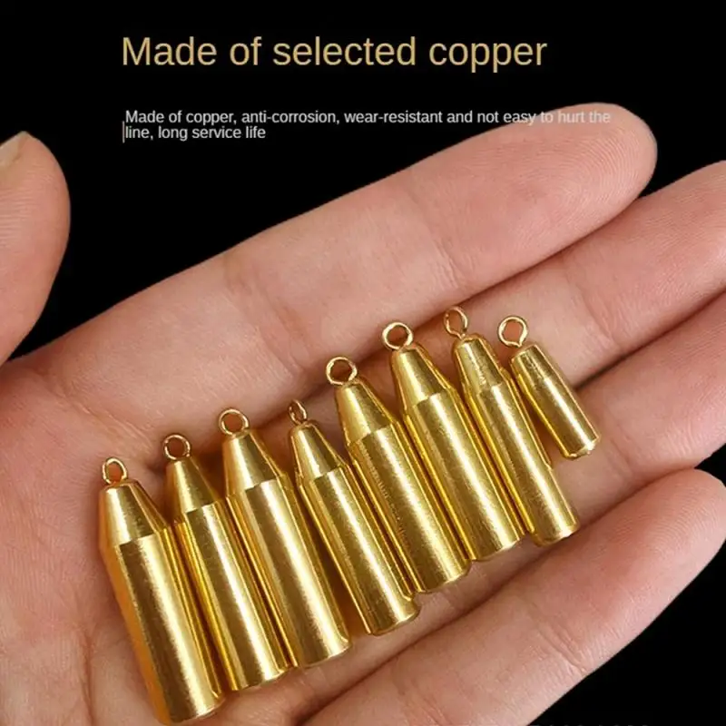Lote de pesas de pesca, 1,8g, 3,5g, 5g, 7g, 10g, pesas de pesca, plomo antideslizante de latón para accesorios de pesca