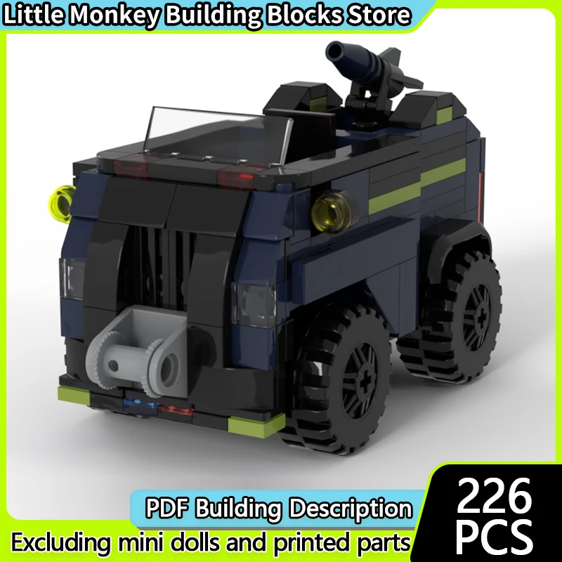 Beliebte animierte Serie Modell MOC Bausteine Agent Patrol Auto modulare Technologie Kinder Urlaub Geschenke montieren Spielzeug Anzug
