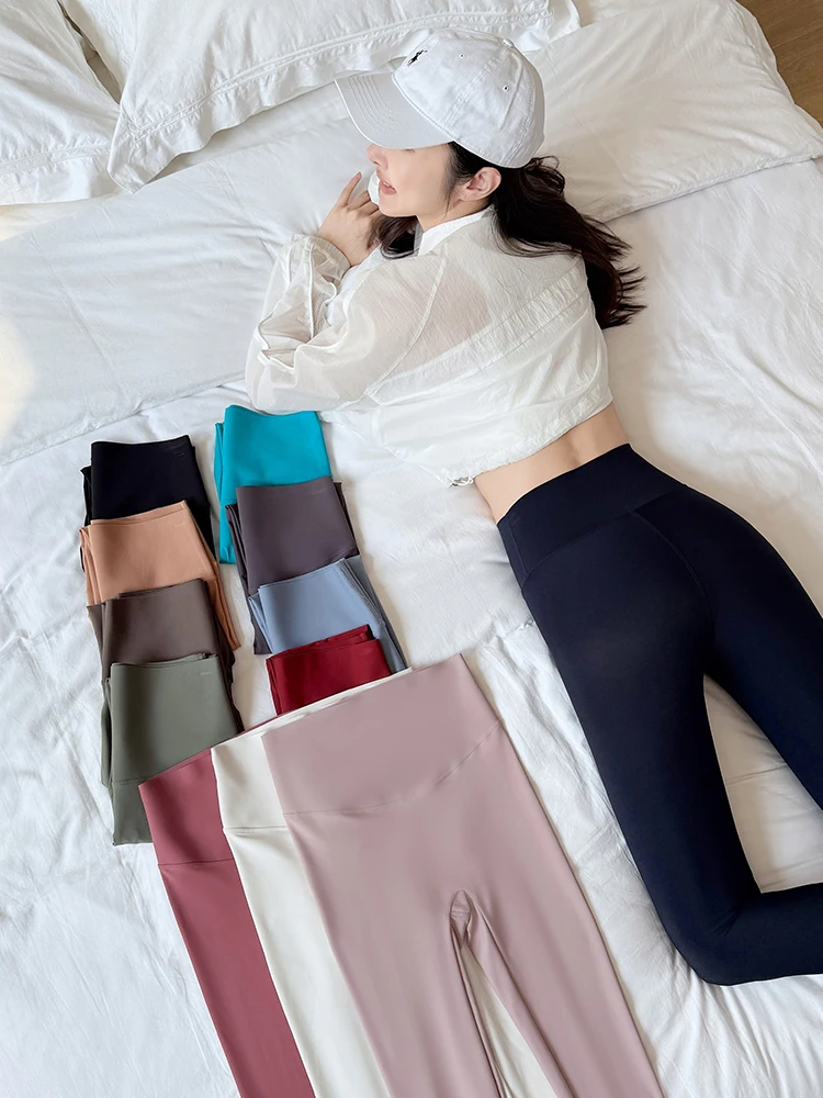 Women's arkskin Yoga Pants Thin High Waist Nine Points Fitn Tummy Control Butt Lifting Boting Pants plus Size